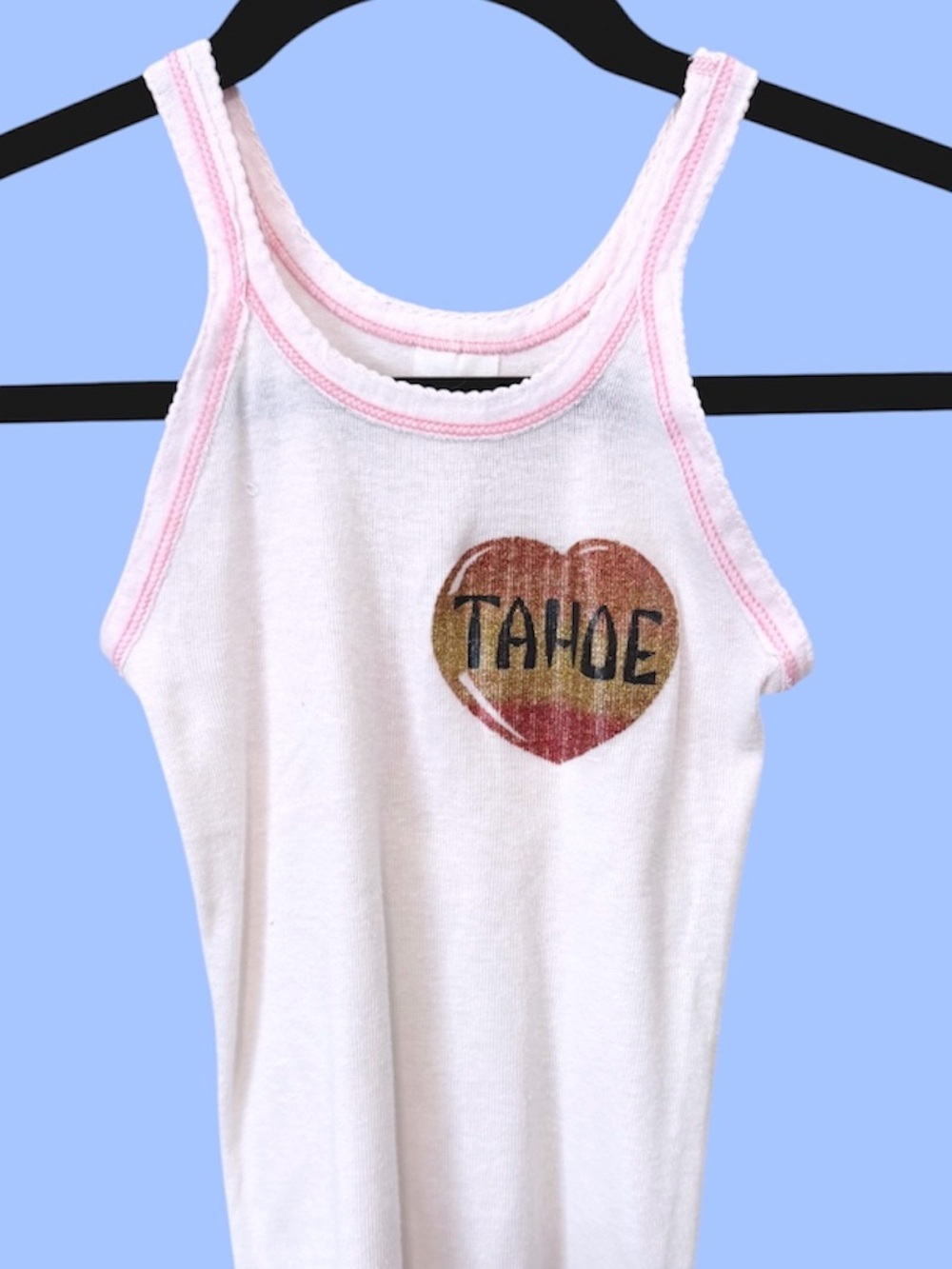 Vintage 70s Tahoe heart baby tank